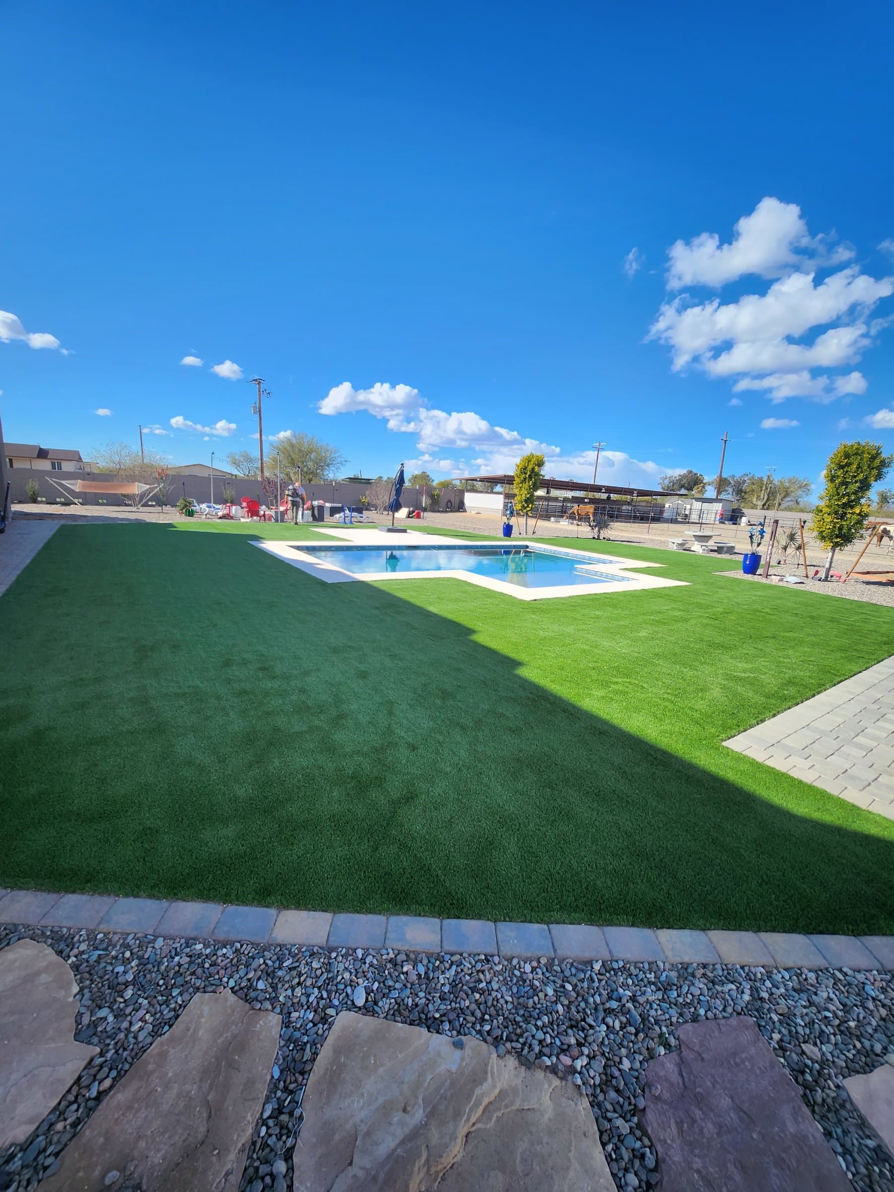 Luxury pool edge detail