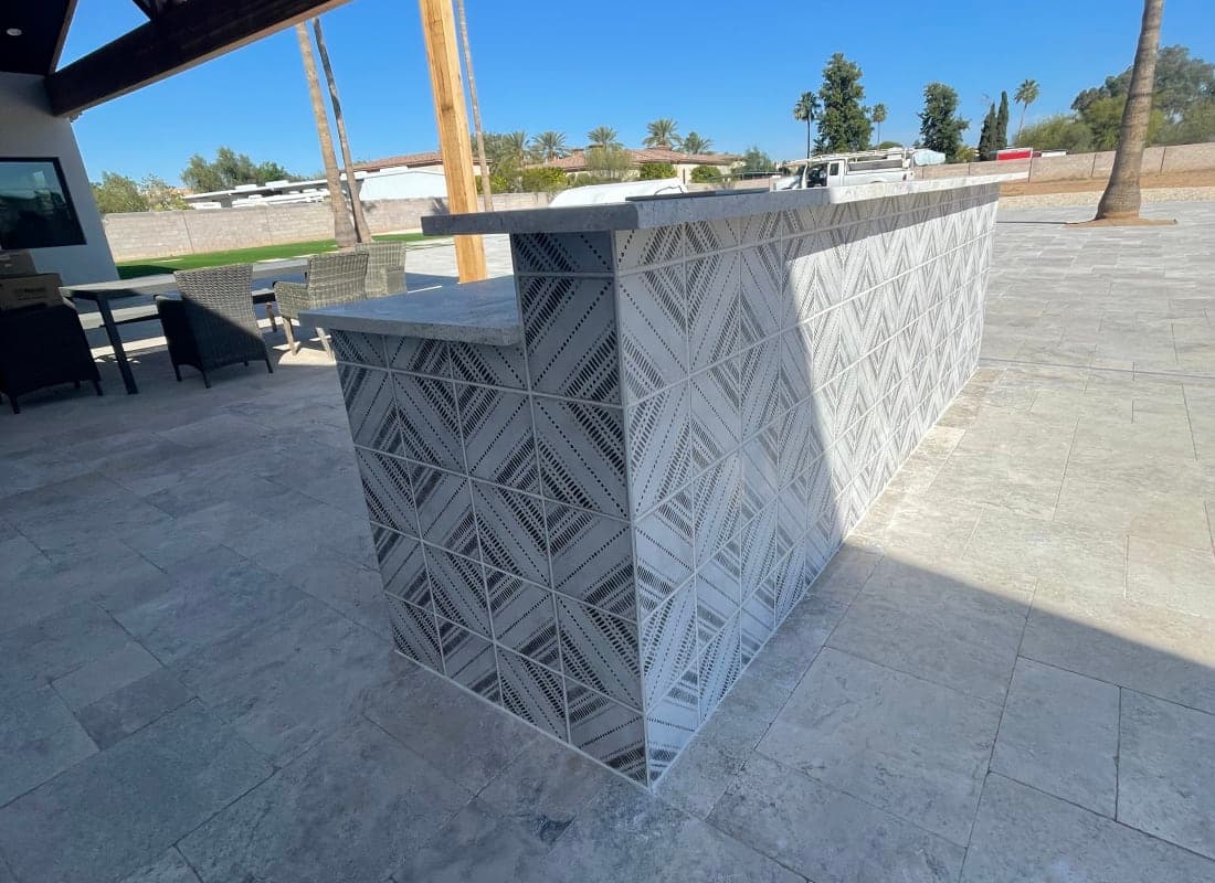 Estate entry with layered planting